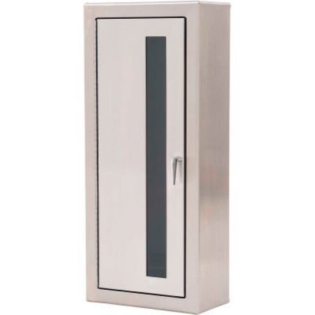 POTTER ROEMER Alta Steel Fire Extinguisher Cabinet, Breakable Glass Window, Surface Mount, Silver 7064-DV